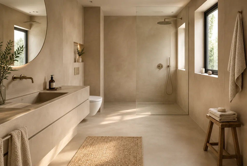 Fugenlose Badezimmer – nachher
